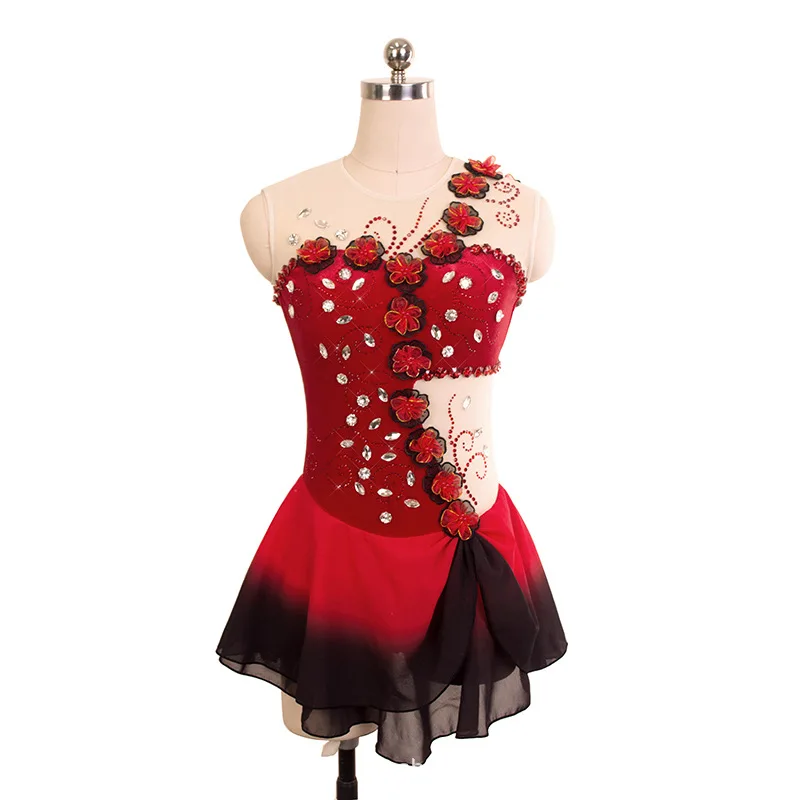 Customized Adult Figure Skating Dress Girls Performance Dress Competition Grade Skirt Velvet Gradient with Red and Black Flowers
Customized Adult Figure Skating Dress Girls Performance Dress Competition Grade Skirt Velvet Gradient with Red and Black Flowers