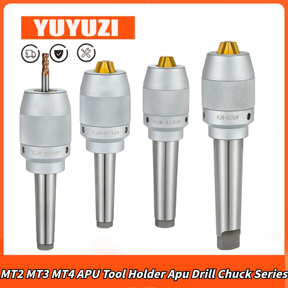 MT2 MT3 MT4 APU13 APU16 Tool Holder Apu Drill Chuck Series CNC Integrated Self-tightening Three-jaw Drill Chuck Lathe Tool Holde
MT2 MT3 MT4 APU13 APU16 Tool Holder Apu Drill Chuck Series CNC Integrated Self-tightening Three-jaw Drill Chuck Lathe Tool Holde