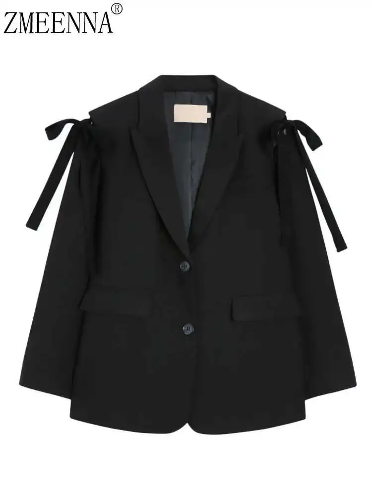 ZMEENNA Bow Bandage Single-breasted Patchwork Solid Color Loose Fashion Design Women's Blazers 2024 Autumn Winter New ZM126
ZMEENNA Bow Bandage Single-breasted Patchwork Solid Color Loose Fashion Design Women's Blazers 2024 Autumn Winter New ZM126