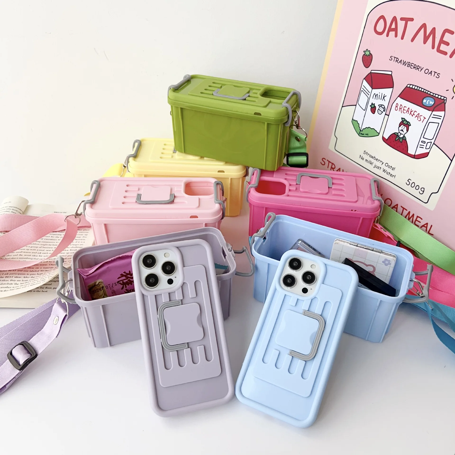 Creative 2 In 1 Crossbody Phone Case Shockproof Storage Holder Shoulder Bag Style Protective Phone Cover Daily Fashion Accessory
Creative 2 In 1 Crossbody Phone Case Shockproof Storage Holder Shoulder Bag Style Protective Phone Cover Daily Fashion Accessory