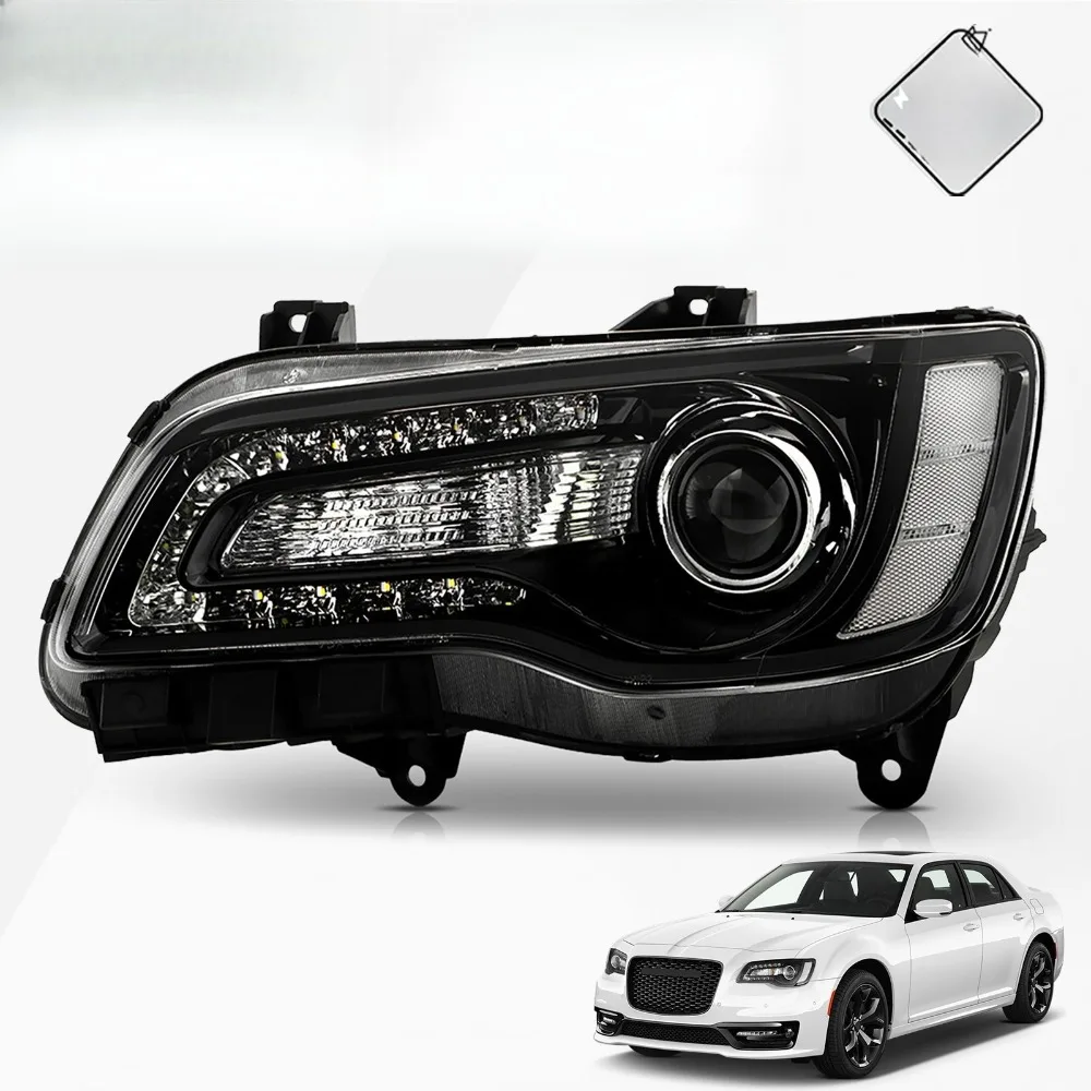 For 2015-2023 Chrysler 300 Black Halogen Headlight LED DRL Projector Driver Side
For 2015-2023 Chrysler 300 Black Halogen Headlight LED DRL Projector Driver Side