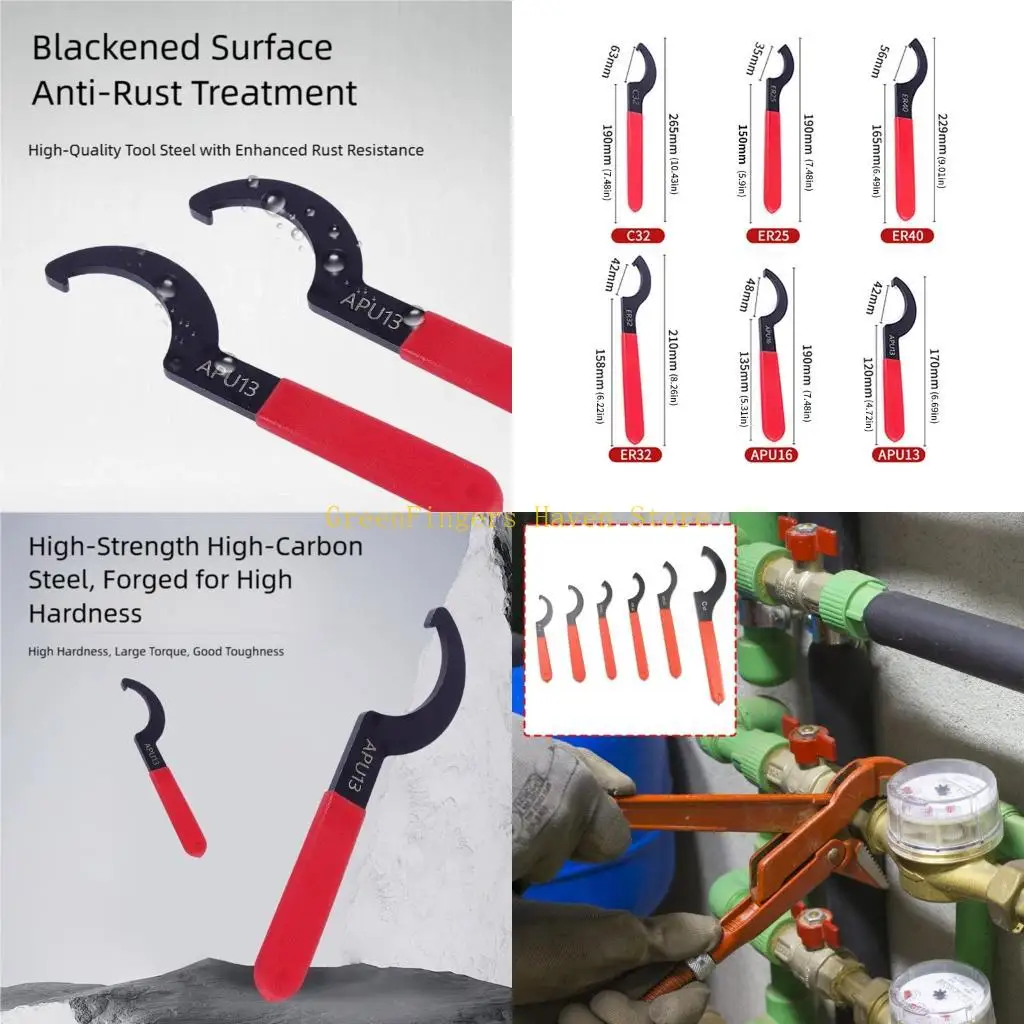F68D Premium 6 Unit Hook Wrench Spanner Tool Group Construction For Motorcycle Pipework Plumbing And Mechanical Repair
F68D Premium 6 Unit Hook Wrench Spanner Tool Group Construction For Motorcycle Pipework Plumbing And Mechanical Repair