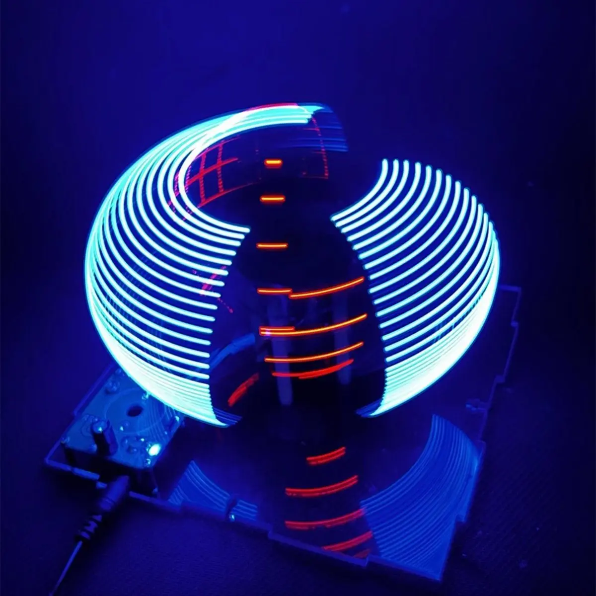 Новый комплект ABNR: Двухосевой сферический вращающийся LED-дисплей с цветным часовым отображением, пультом ДУ, микроконтроллером и программатором для DIY-проектов
Новый комплект ABNR: Двухосевой сферический вращающийся LED-дисплей с цветным часовым отображением, пультом ДУ, микроконтроллером и программатором для DIY-проектов