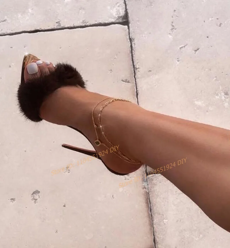 Mules with Mink Fluffy Fur Pointed Toe Pumps Shoes Women Stiletto Pointed Thin High Heels Shoe Fashion Party Strap Slippers
Mules with Mink Fluffy Fur Pointed Toe Pumps Shoes Women Stiletto Pointed Thin High Heels Shoe Fashion Party Strap Slippers