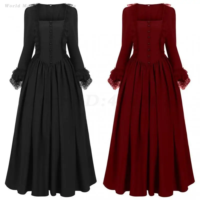 Lace Splice Lace Up Court Dress Halloween Medieval Costume Aristocratic Palace Ball Gown Halloween Elegant A-Line Fancy Vestidos
Lace Splice Lace Up Court Dress Halloween Medieval Costume Aristocratic Palace Ball Gown Halloween Elegant A-Line Fancy Vestidos