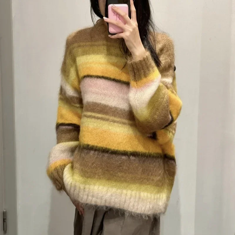 23 Autumn New Pullover Women's Round Neck Pullover Mohair Blend Sweater Oversized Sweater Y2k Clothes Sweater Female
23 Autumn New Pullover Women's Round Neck Pullover Mohair Blend Sweater Oversized Sweater Y2k Clothes Sweater Female