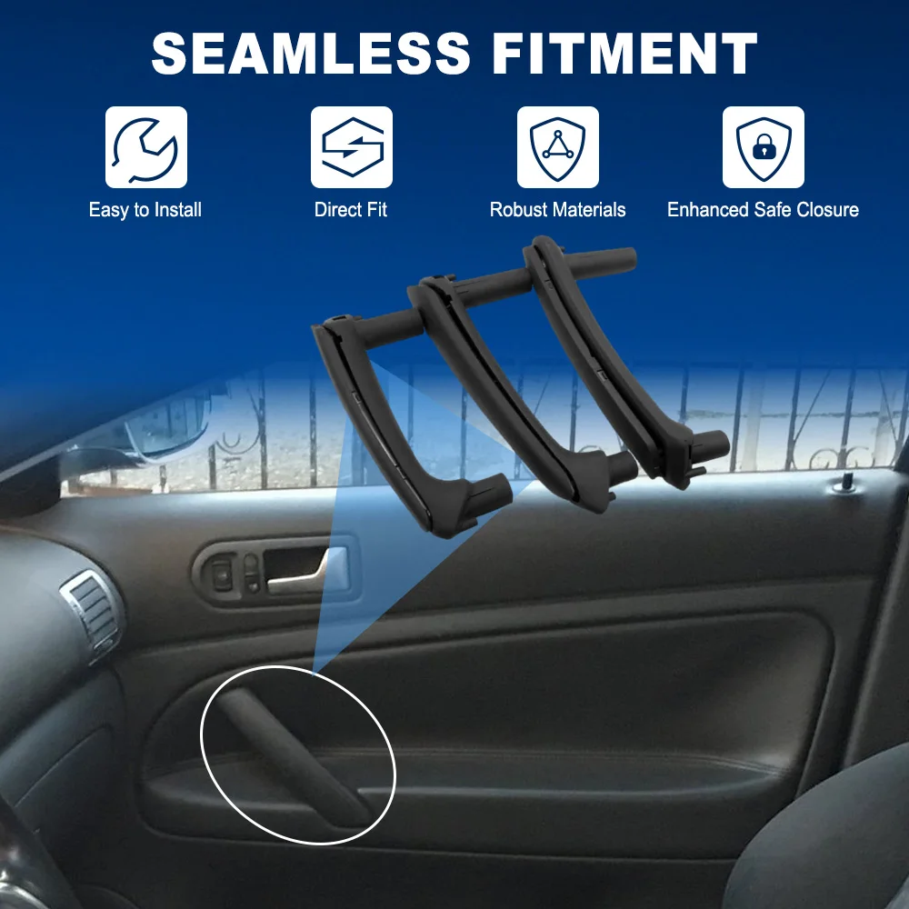 Черная внутренняя дверная ручка с накладкой для VW Passat B5.5 2001-2005 3B4867372 3B0867180A
Черная внутренняя дверная ручка с накладкой для VW Passat B5.5 2001-2005 3B4867372 3B0867180A