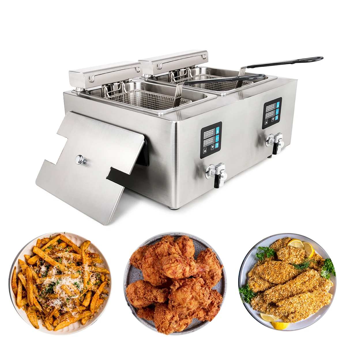 //Tap | Thermal Protection Food Service Equipment 9L Stainless Steel Electric Deep Fryer Digital Controller Drain
//Tap | Thermal Protection Food Service Equipment 9L Stainless Steel Electric Deep Fryer Digital Controller Drain