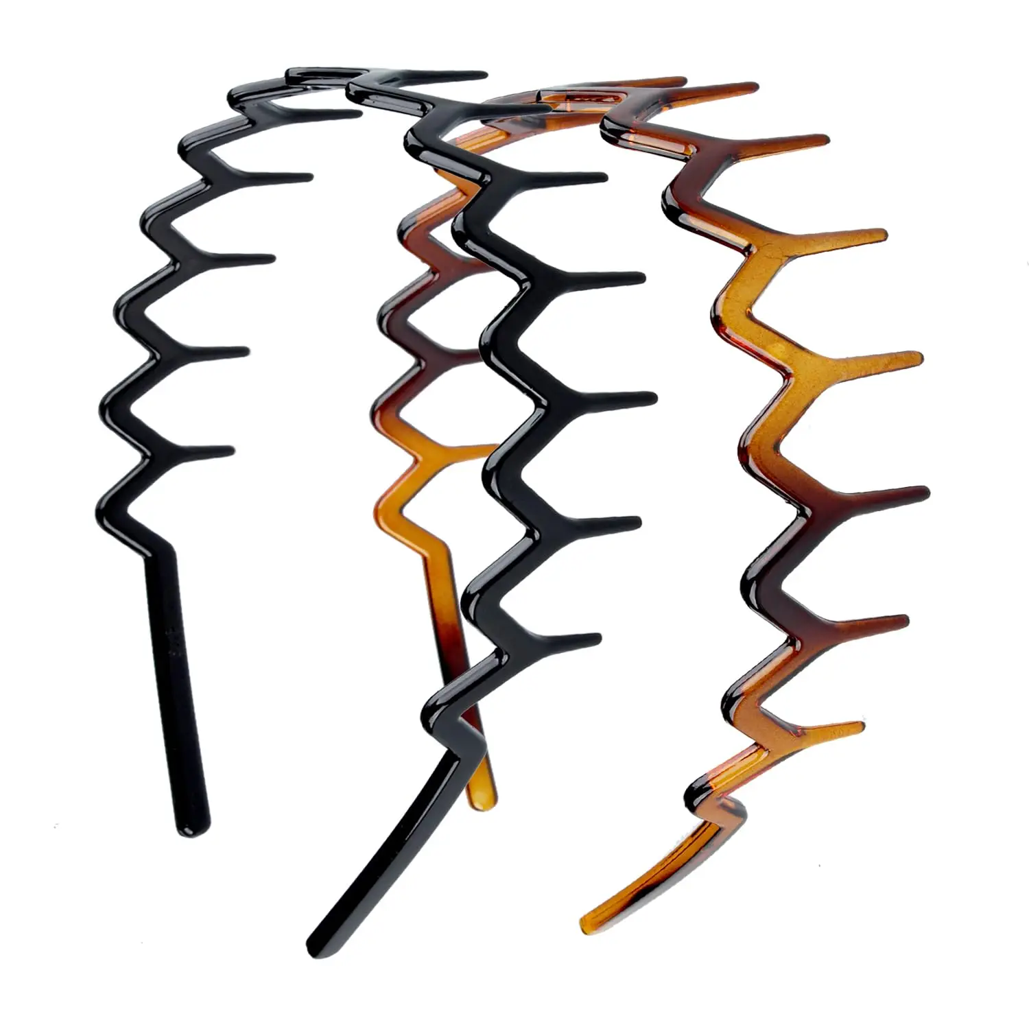 Zig Zag Headbands - Recycled Plastic Wavy Hair Band with Teeth, Headbands for Women and Men, Classic 90s Hair Accessories, Black
Zig Zag Headbands - Recycled Plastic Wavy Hair Band with Teeth, Headbands for Women and Men, Classic 90s Hair Accessories, Black