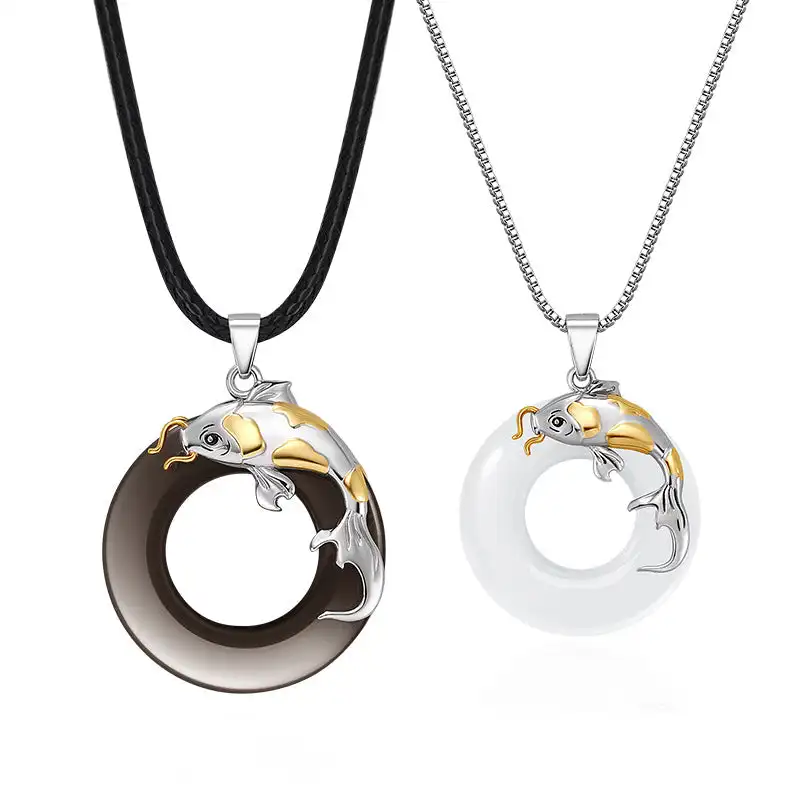 Lucky Stones Moonstone Black Obsidian Koi Fish Healing Love Necklace Pendant
Lucky Stones Moonstone Black Obsidian Koi Fish Healing Love Necklace Pendant