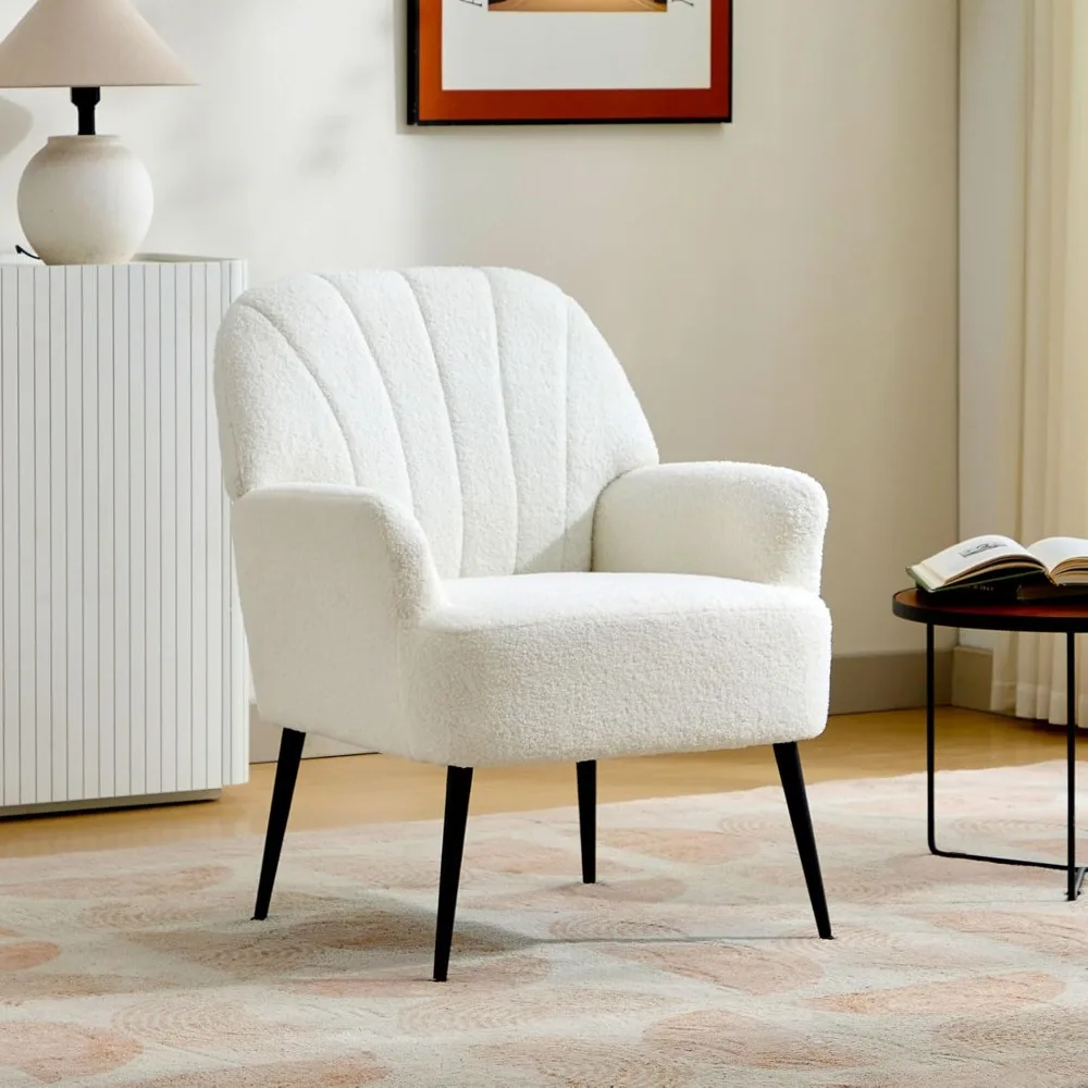 Modern Living Room Accent Chairs - Side Chairs for Living Room with Lamb Fabric Upholstery | Comfy Reading Armchair for Bedroom,
Modern Living Room Accent Chairs - Side Chairs for Living Room with Lamb Fabric Upholstery | Comfy Reading Armchair for Bedroom,