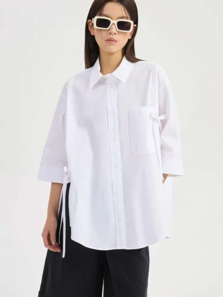 Casual Loose Cotton Shirt with Sash Korean Style Summer New Arrival Women's Daily Wear Breathable Comfortable Seven Sleeve Le...
Casual Loose Cotton Shirt with Sash Korean Style Summer New Arrival Women's Daily Wear Breathable Comfortable Seven Sleeve Le...