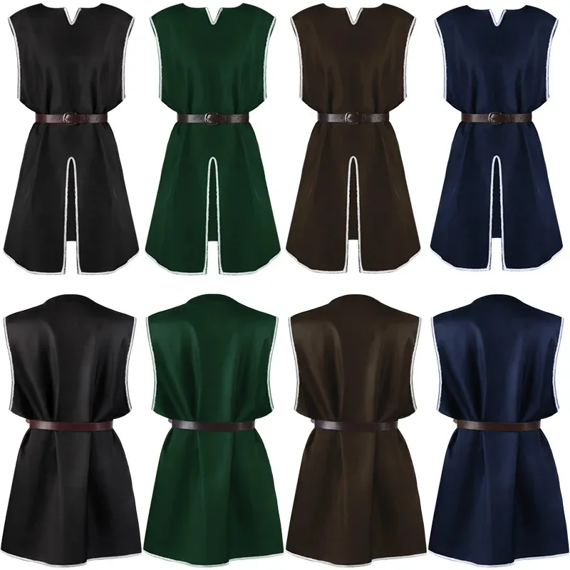Medieval Long Men's Top Halloween Small V-neck Belted Waist Performance Costume
Medieval Long Men's Top Halloween Small V-neck Belted Waist Performance Costume
