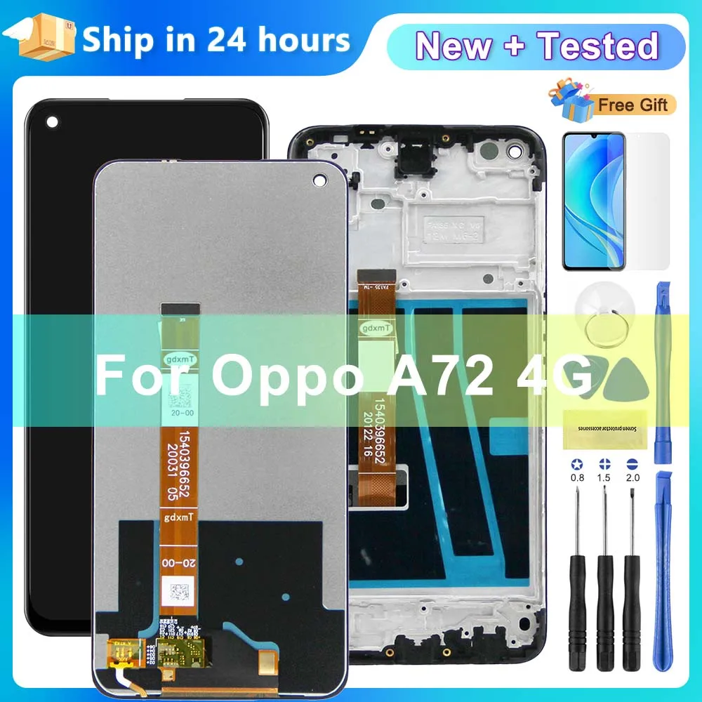 ЖК-дисплей 6,5 дюйма IPS для Oppo A72 CPH2067, цифровой сенсорный экран с рамкой в сборе для OPPO A72, 4G, замена
ЖК-дисплей 6,5 дюйма IPS для Oppo A72 CPH2067, цифровой сенсорный экран с рамкой в сборе для OPPO A72, 4G, замена