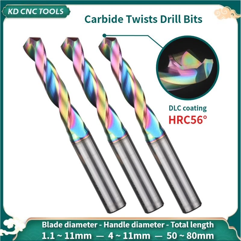 Carbide Drill 3D 5D DLC Coating 1 2 3 4 5 6 7 8 9 12MM External Cooling CNC Machining for Aluminum Copper Wood Hole Processing
Carbide Drill 3D 5D DLC Coating 1 2 3 4 5 6 7 8 9 12MM External Cooling CNC Machining for Aluminum Copper Wood Hole Processing