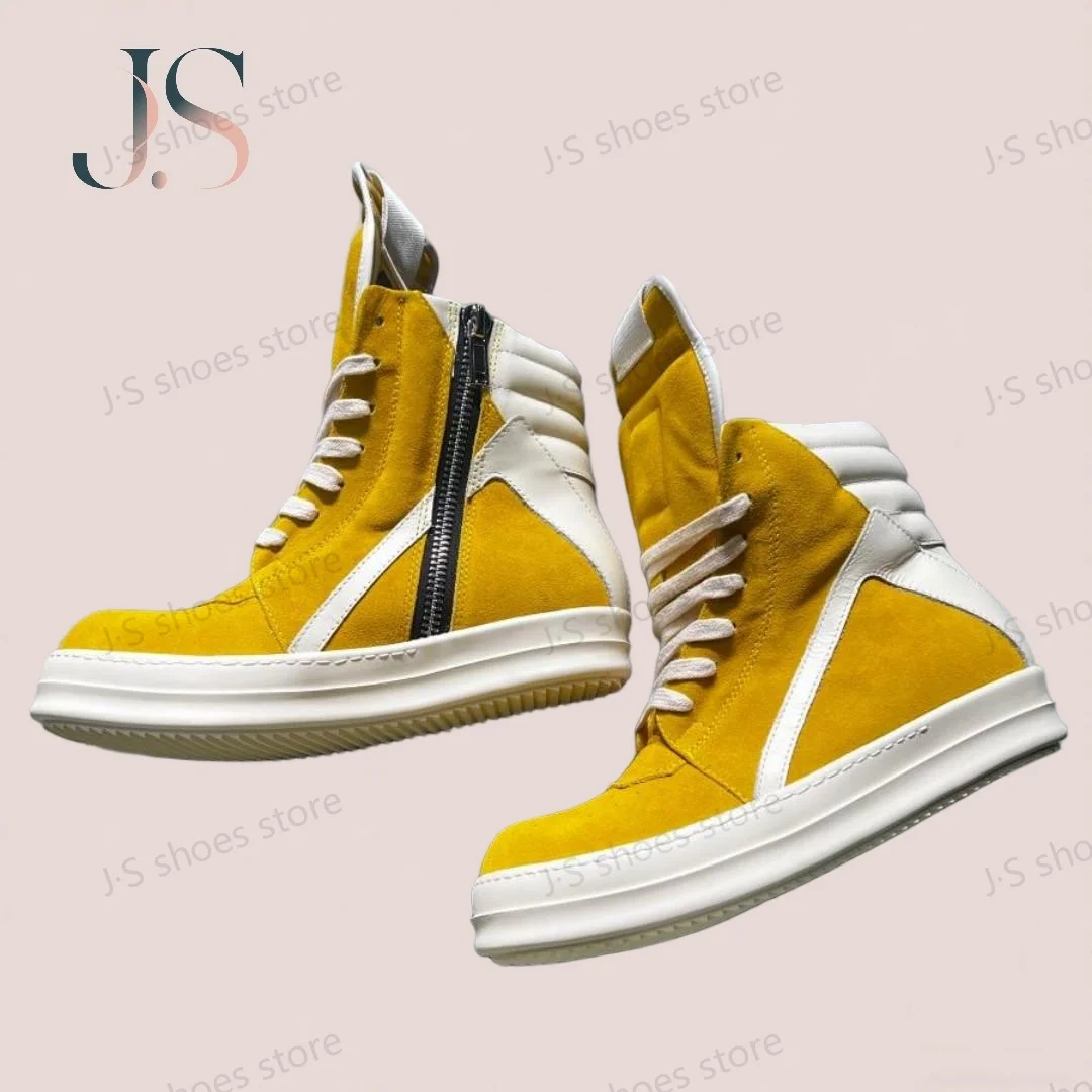 Ricks Ретро Желтые замшевые высокие туфли Owens Design Boots Мужские кроссовки на молнии Женская повседневная обувь Белые кожаные ботильоны на шнуровке
Ricks Ретро Желтые замшевые высокие туфли Owens Design Boots Мужские кроссовки на молнии Женская повседневная обувь Белые кожаные ботильоны на шнуровке