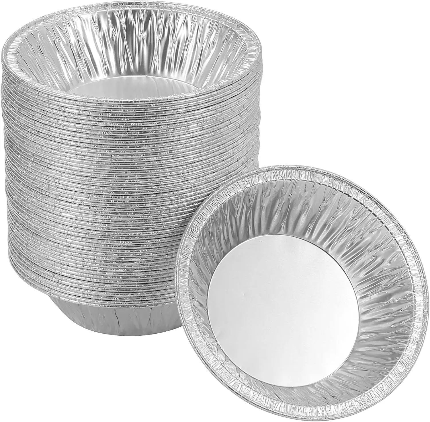 50 Pack 5 Inch Mini Pie Pans, Heavy Duty Disposable Aluminum Foil Tins for Baking Personal Pies, Easy Stack & Store
50 Pack 5 Inch Mini Pie Pans, Heavy Duty Disposable Aluminum Foil Tins for Baking Personal Pies, Easy Stack & Store