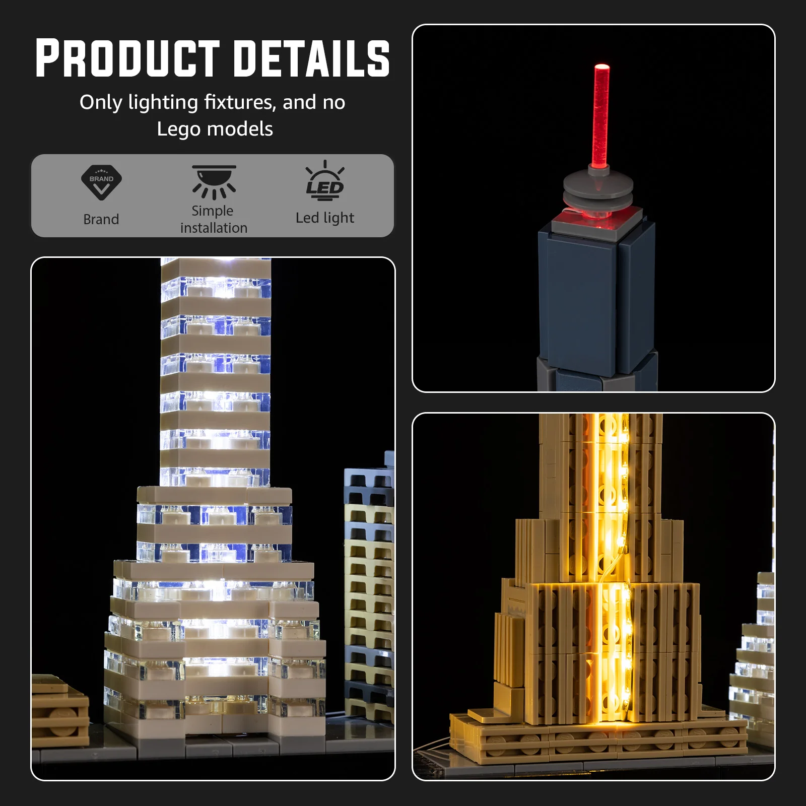 Led Lighting Kit for LEGO New York City #21028 Building Blocks
Led Lighting Kit for LEGO New York City #21028 Building Blocks