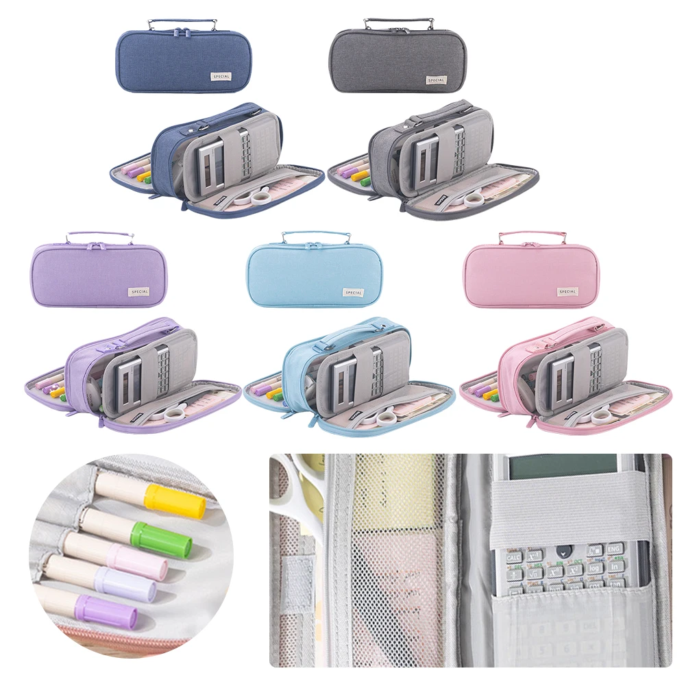 Вместительный пенал-косметичка с ручкой, многофункциональный органайзер для ручек и карандашей, коробка для хранения художественных принадлежностей и скетчей для подростков (девочек и мальчиков)
Вместительный пенал-косметичка с ручкой, многофункциональный органайзер для ручек и карандашей, коробка для хранения художественных принадлежностей и скетчей для подростков (девочек и мальчиков)