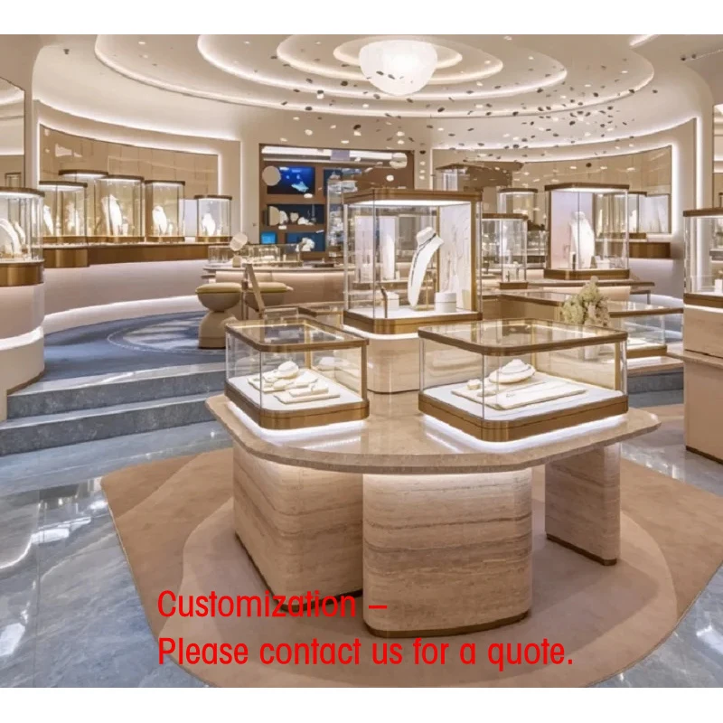 custom.Custom Luxury Jewelry Island Display Cabinet, Gold Trim Glass Jewelry Showcase
custom.Custom Luxury Jewelry Island Display Cabinet, Gold Trim Glass Jewelry Showcase