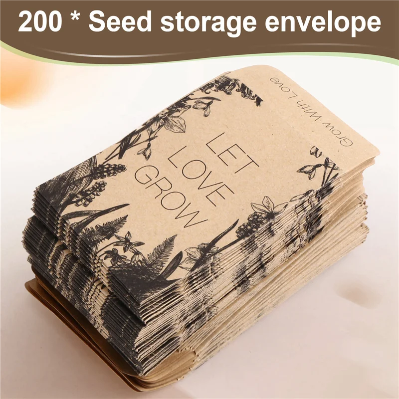 AT29-200 Pcs Seed Envelopes, Seed Packets Envelopes, Self Adhesive Sealing Seed Saving Envelopes For Seed Storage For Plants
AT29-200 Pcs Seed Envelopes, Seed Packets Envelopes, Self Adhesive Sealing Seed Saving Envelopes For Seed Storage For Plants