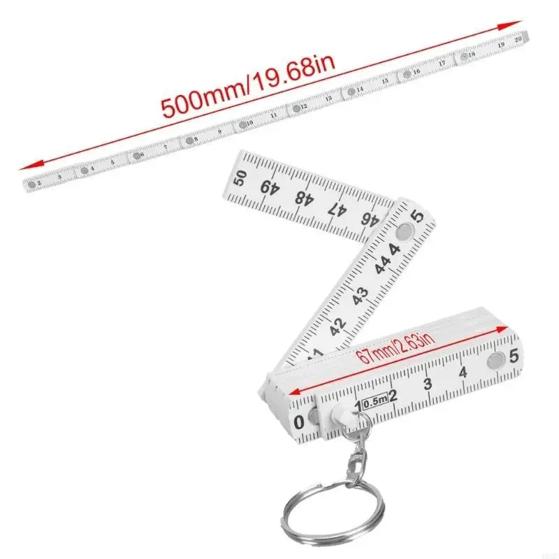 H58C Practical 0.5 Meter Foldable Measuring Keychain With Metric Scale Plastic Pocket Ruler For Home And Outdoor Tasks
H58C Practical 0.5 Meter Foldable Measuring Keychain With Metric Scale Plastic Pocket Ruler For Home And Outdoor Tasks