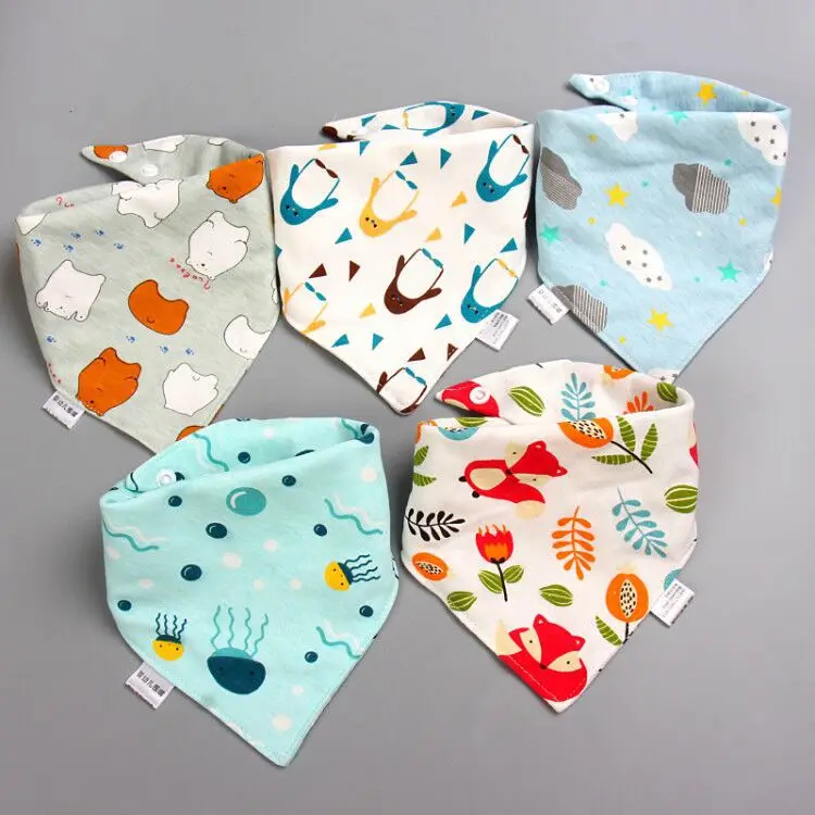 5Pcs/Lot Baby Bibs High Quality Triangle Double Layers Cotton Cartoon Character Animal Print Baby Bandana Saliva Towel Dribble
5Pcs/Lot Baby Bibs High Quality Triangle Double Layers Cotton Cartoon Character Animal Print Baby Bandana Saliva Towel Dribble