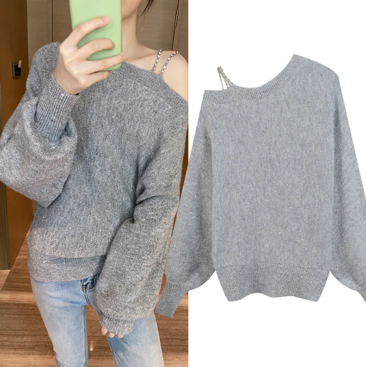 Ele oulder-baring Batwing Sve Трикотаж Женский топ Высококачественная версия Европейский дизайн Асимметричный с ромбовидными растушками...
Ele oulder-baring Batwing Sve Трикотаж Женский топ Высококачественная версия Европейский дизайн Асимметричный с ромбовидными растушками...