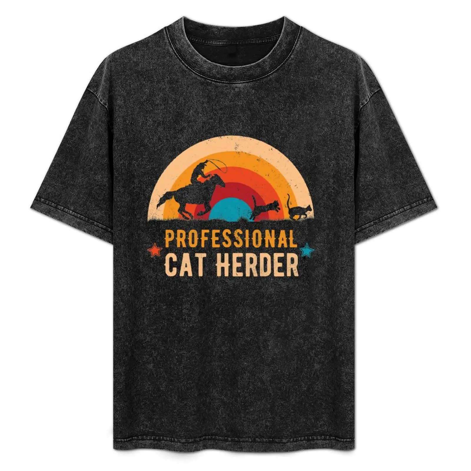 Professional Cat Herder into retro sunset T-Shirt Soft Basic Cotton Short Sleeve Tee
Professional Cat Herder into retro sunset T-Shirt Soft Basic Cotton Short Sleeve Tee