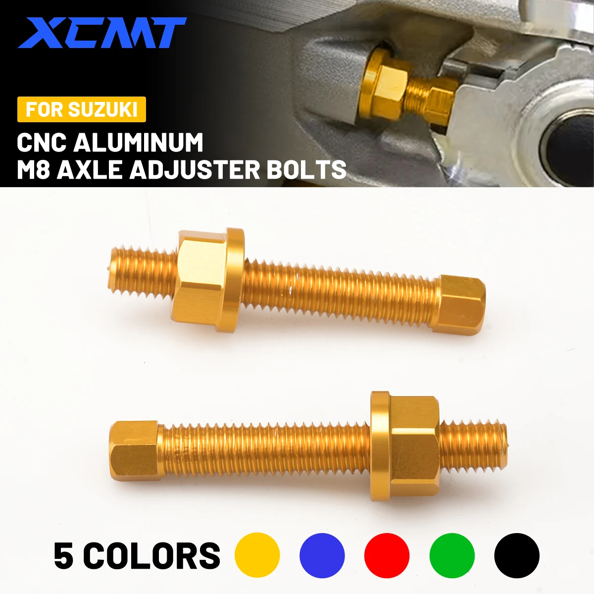 M8 Motorcycle Rear Axle Blocks Chain Adjuster Bolt For SUZUKI RM-Z450 05-24 RM-Z250 04-24 RM250 RM125 89-08 DR-Z400SM 05-09
M8 Motorcycle Rear Axle Blocks Chain Adjuster Bolt For SUZUKI RM-Z450 05-24 RM-Z250 04-24 RM250 RM125 89-08 DR-Z400SM 05-09