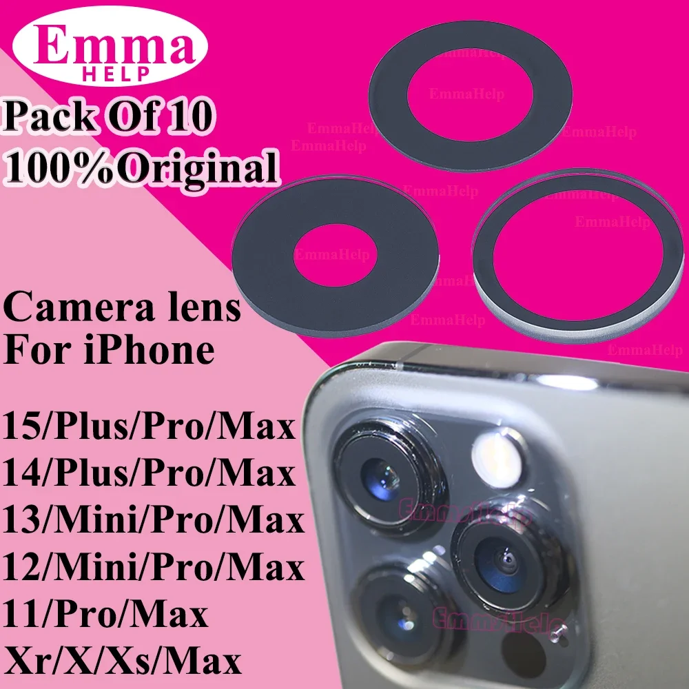 EmmaHelp 10 комплектов Новый оригинальный задний стеклянный объектив для камеры iPhone 15 Pro Max 14 Plus 11 12 13 Pro X XR XS Mini SE с клеем
EmmaHelp 10 комплектов Новый оригинальный задний стеклянный объектив для камеры iPhone 15 Pro Max 14 Plus 11 12 13 Pro X XR XS Mini SE с клеем