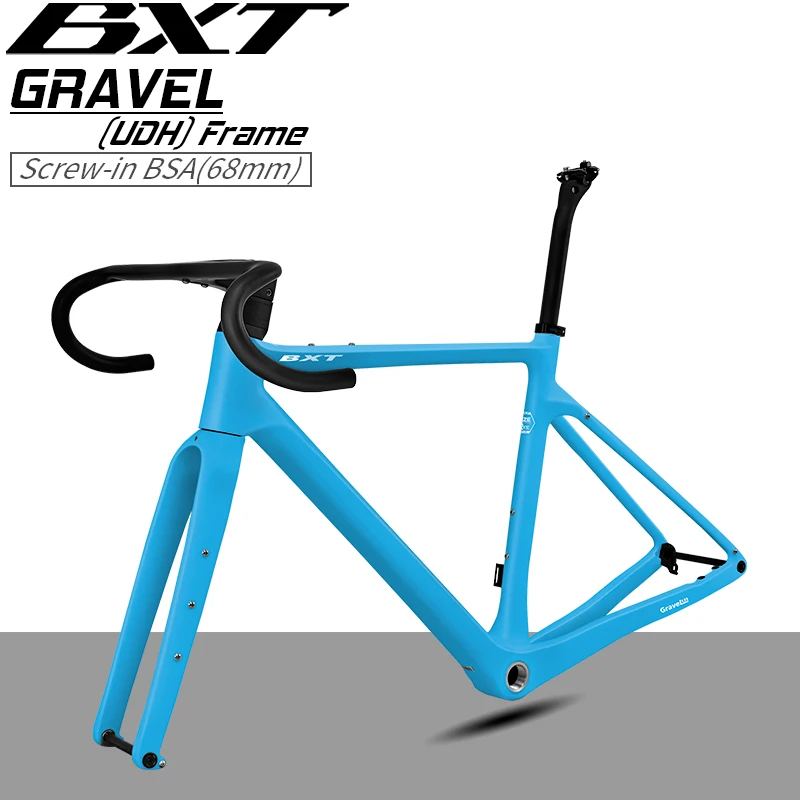 BXT Gravel Bike Carbon Frame 27.5er/700C Carbon Fibre T1000 Road Bicycle Frame Unisex Adult High Performance Cycling Frame
BXT Gravel Bike Carbon Frame 27.5er/700C Carbon Fibre T1000 Road Bicycle Frame Unisex Adult High Performance Cycling Frame