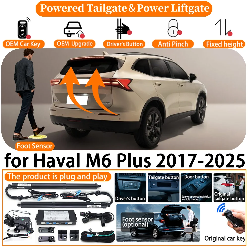 for Haval M6 Plus Smart Powered Tailgate system Automatic Electric Power Tailgate Tail Gate Lift Rear Trunk Opener kit
for Haval M6 Plus Smart Powered Tailgate system Automatic Electric Power Tailgate Tail Gate Lift Rear Trunk Opener kit