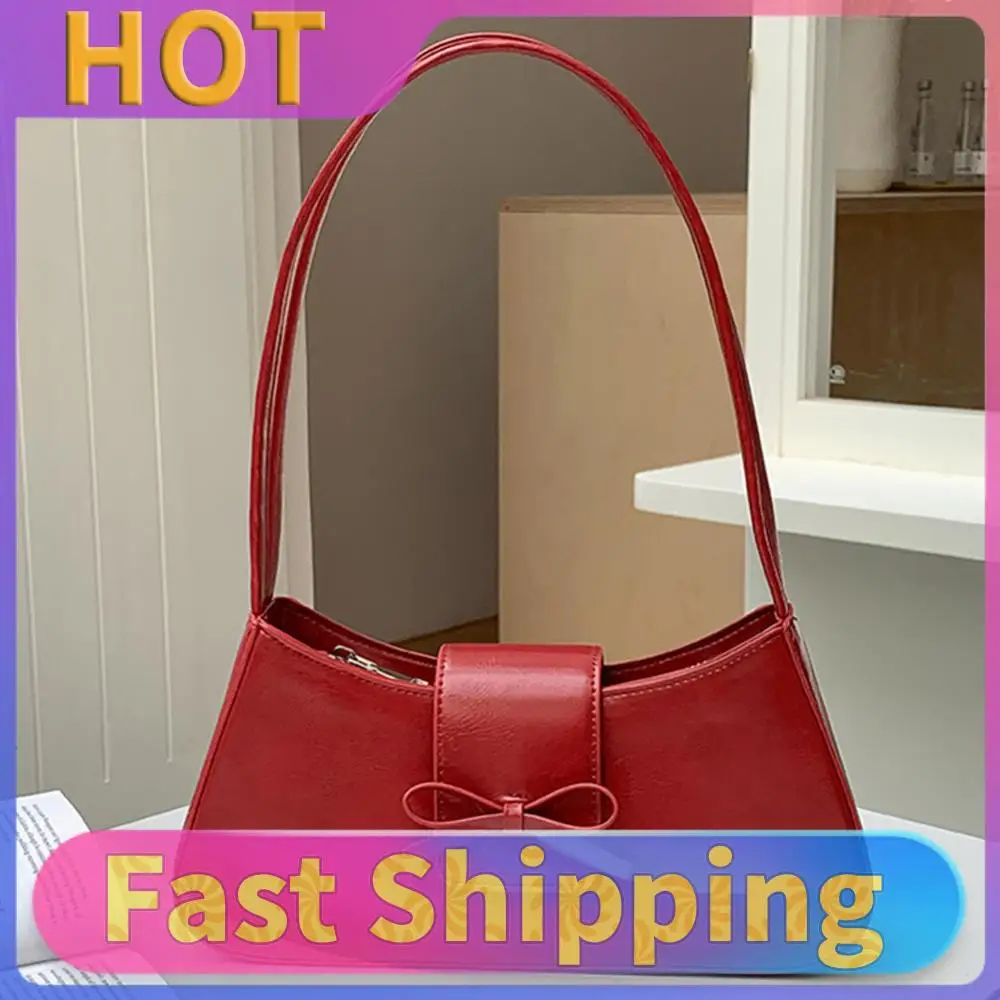 Sweet Bow Shoulder Bag PU Leather Fashion Handbag with Zipper Closure Everyday Purse Trendy Underarm Bag for Women and Girls
Sweet Bow Shoulder Bag PU Leather Fashion Handbag with Zipper Closure Everyday Purse Trendy Underarm Bag for Women and Girls