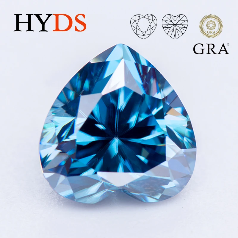 Moissanite Stone Heart Cut Sapphire Blue Color VVS1 Lab Grown Diamond Gemstone for Advanced Jewelry Making with GRA Certificate
Moissanite Stone Heart Cut Sapphire Blue Color VVS1 Lab Grown Diamond Gemstone for Advanced Jewelry Making with GRA Certificate