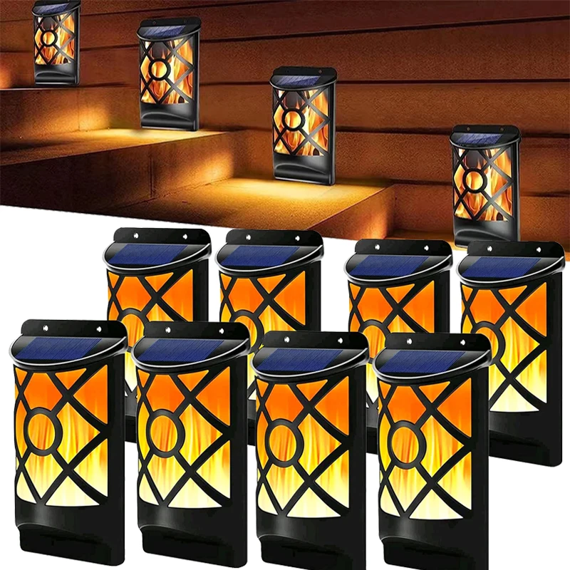 96LED Solar Flame Lights Outdoor, Lattice Design for Garden Pathway Yard Christmas Decor Waterproof Flickering Flame Wall Lights 
96LED Solar Flame Lights Outdoor, Lattice Design for Garden Pathway Yard Christmas Decor Waterproof Flickering Flame Wall Lights
