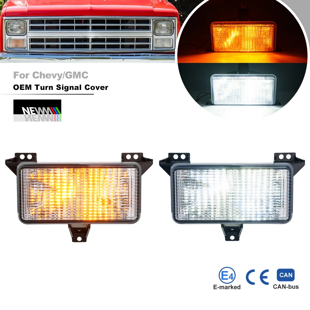2x For 1983-1987 Chevrolet GMC Pickup Truck Front Turn Signal Park Lamps Light Housing Cover w/ Switchback LED Bulbs
2x For 1983-1987 Chevrolet GMC Pickup Truck Front Turn Signal Park Lamps Light Housing Cover w/ Switchback LED Bulbs