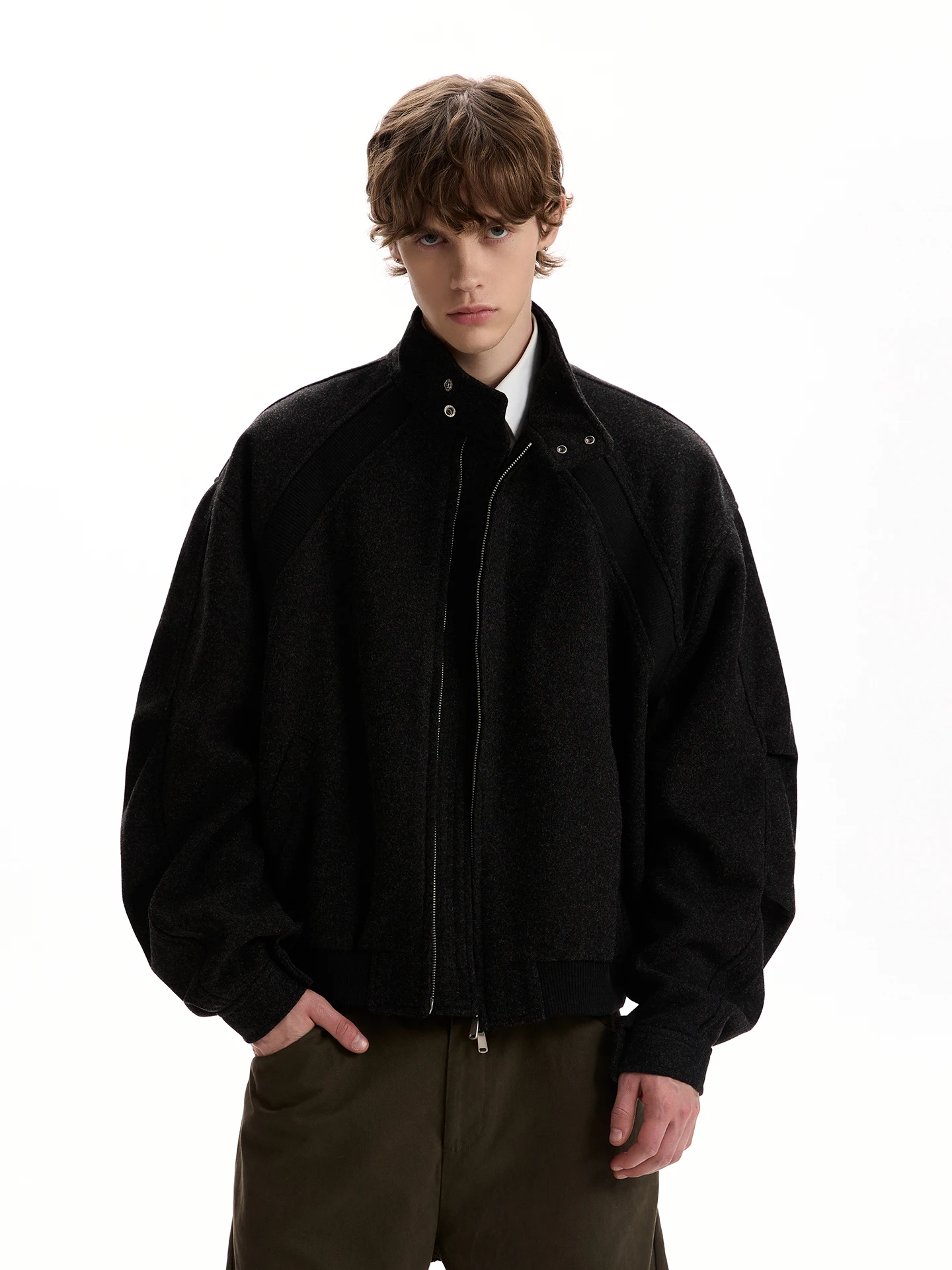American Retro Deconstructed Woolen Jaet ort Boxy Collar Men's Design Sensation Harlington Trendy Polyester Fiber Jaet
American Retro Deconstructed Woolen Jaet ort Boxy Collar Men's Design Sensation Harlington Trendy Polyester Fiber Jaet