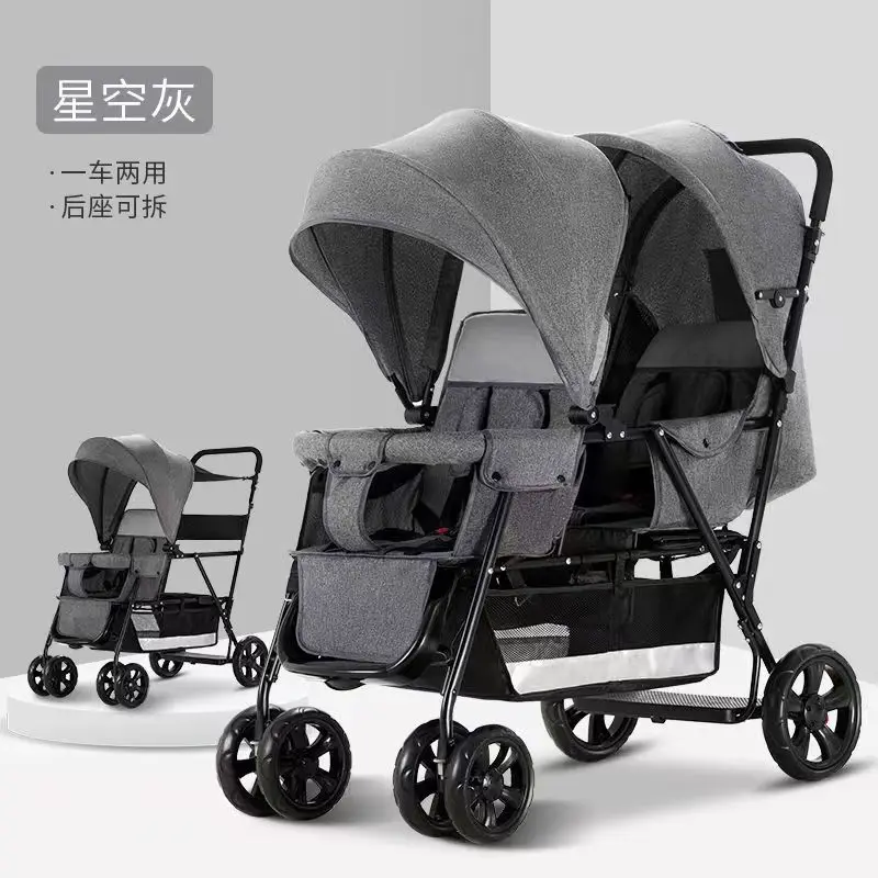 Twin baby strollers for front and back two twin sit-down portable folding baby strollers for children
Twin baby strollers for front and back two twin sit-down portable folding baby strollers for children