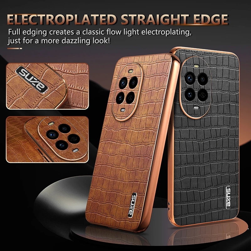 Luxury Crocodile Leather Back Cover For Huawei nova 13 Pro Fall prevention Electroplat Frame Phone Case For Huawei nova 13
Luxury Crocodile Leather Back Cover For Huawei nova 13 Pro Fall prevention Electroplat Frame Phone Case For Huawei nova 13