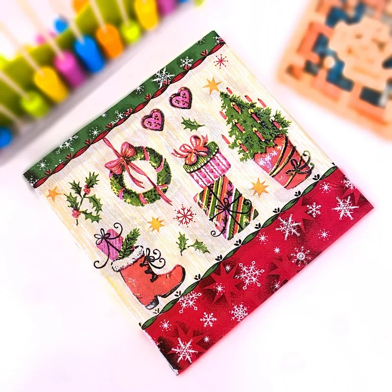 40/60/80/100pcs Pac Christmas Tree Napkin Cartoon Christmas Placemat Paper Napkin Christmas Party Paper Cup Flower Mouth Cloth
40/60/80/100pcs Pac Christmas Tree Napkin Cartoon Christmas Placemat Paper Napkin Christmas Party Paper Cup Flower Mouth Cloth