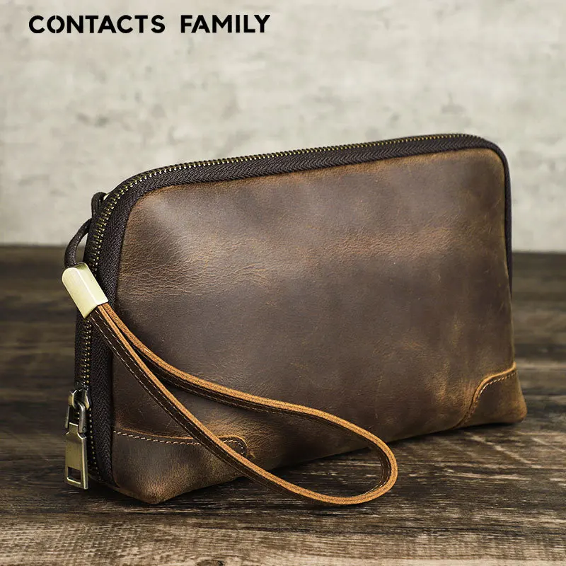 2026 Crazy Horse Leather Wristlet Bag – Handmade Retro Organizer Pouch for iPhone, AirPods, Charger & Cables, Multi-Compartment
2026 Crazy Horse Leather Wristlet Bag – Handmade Retro Organizer Pouch for iPhone, AirPods, Charger & Cables, Multi-Compartment