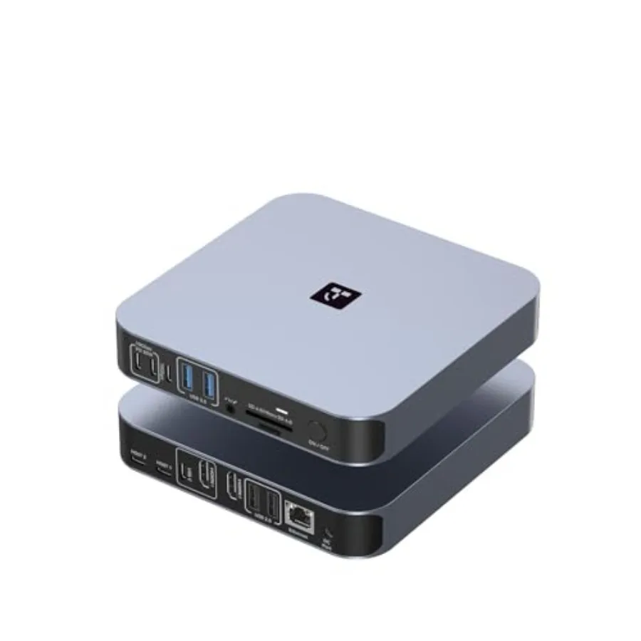 Docking Station for MacBook Pro/Air M5/M4 Pro/Max: Aluminum, Space Gray, 18-in-2 with Dual 4K@60Hz HDMI/USB-C, 150W PD, 10Gbps,
Docking Station for MacBook Pro/Air M5/M4 Pro/Max: Aluminum, Space Gray, 18-in-2 with Dual 4K@60Hz HDMI/USB-C, 150W PD, 10Gbps,