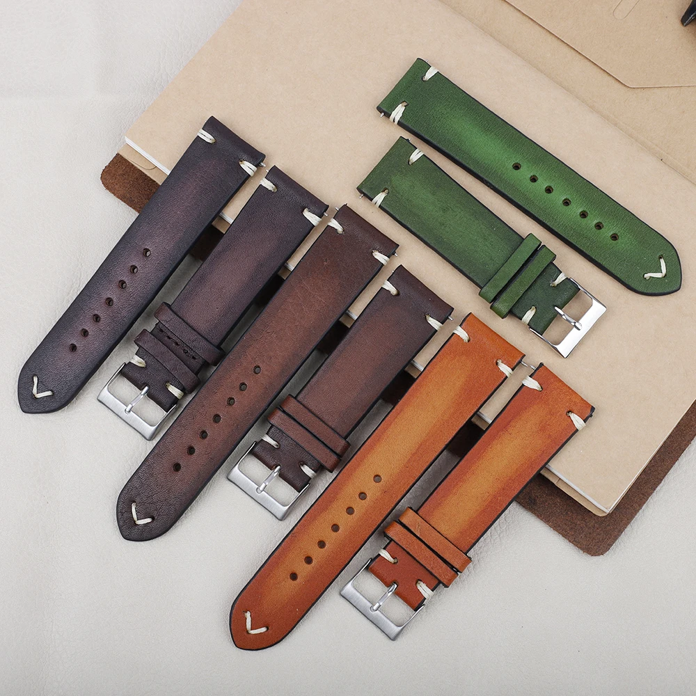 Genuine Leather Watchband 18mm 20mm 22mm 24mm Handmade Stitching Bottom with Lychee Pattern Watch Strap Replacement Belt
Genuine Leather Watchband 18mm 20mm 22mm 24mm Handmade Stitching Bottom with Lychee Pattern Watch Strap Replacement Belt