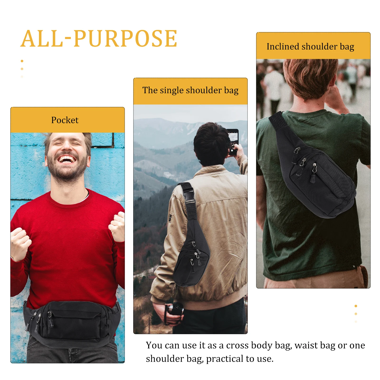 Men's Single Shoulder Bag Oxford Cloth Waterproof Waist Pack Lightweight Portable Cross Business Travel Outdoor Use
Men's Single Shoulder Bag Oxford Cloth Waterproof Waist Pack Lightweight Portable Cross Business Travel Outdoor Use