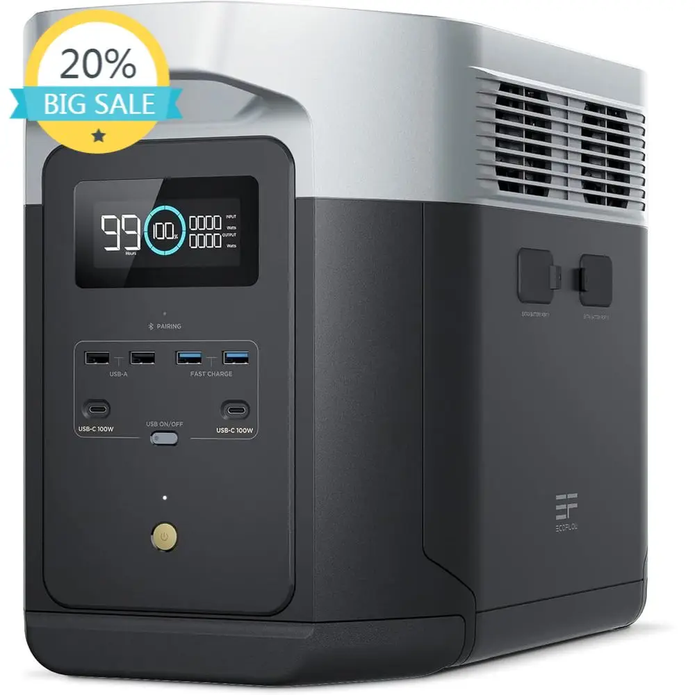 2400W Portable Power Station, 2048Wh Capacity, 1-Hour Full Charge, Optional Home Backup Panel
2400W Portable Power Station, 2048Wh Capacity, 1-Hour Full Charge, Optional Home Backup Panel