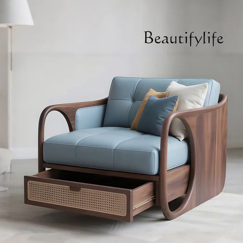 North American Black Walnut Sofa Chair Modern Simple Living Room Balcony Leisure Chair Home Single Sofa
North American Black Walnut Sofa Chair Modern Simple Living Room Balcony Leisure Chair Home Single Sofa