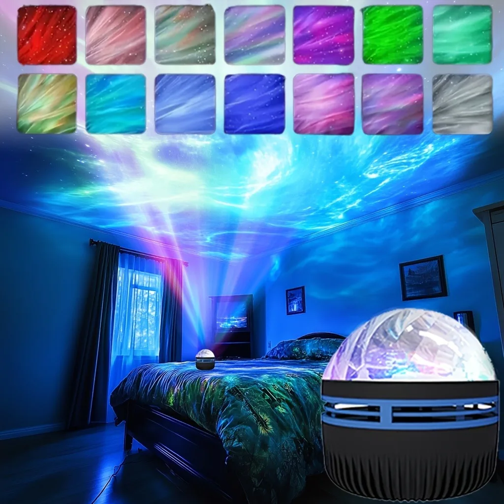 Water Ripple/Dreamy Aurora Magic Projection Light 7-Color Remote Control Projector Usb Powered Colorful Atmosphere Night Light
Water Ripple/Dreamy Aurora Magic Projection Light 7-Color Remote Control Projector Usb Powered Colorful Atmosphere Night Light