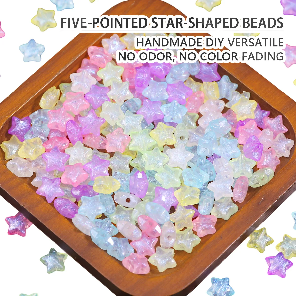 100/200pcs 5X10mm Mix Color Five-pointed Star Acrylic Beads Spacer Beads for Jewelry Making DIY Handmade Bracelets Accessories
100/200pcs 5X10mm Mix Color Five-pointed Star Acrylic Beads Spacer Beads for Jewelry Making DIY Handmade Bracelets Accessories