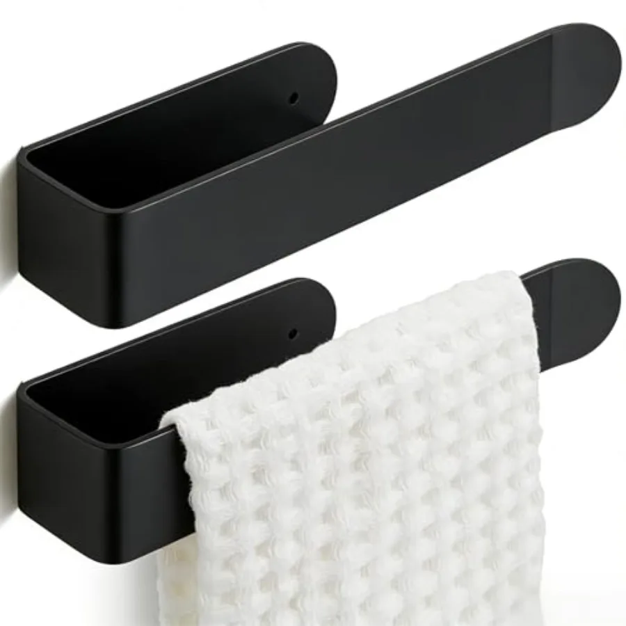 8 Inch 2 Pack Hand Towel Holder, Self Adhesive Towel Bar for Bathroom, Rustproof Aluminum U-Shape Towel Rack Stick on Wall, Bla
8 Inch 2 Pack Hand Towel Holder, Self Adhesive Towel Bar for Bathroom, Rustproof Aluminum U-Shape Towel Rack Stick on Wall, Bla
